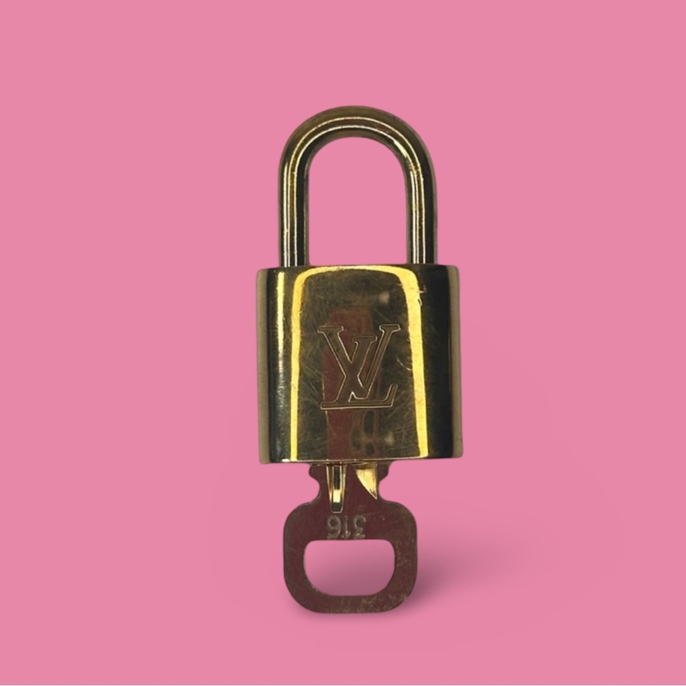 Louis Vuitton Gold Lock and Key #316